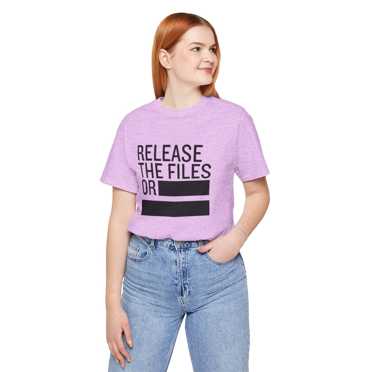 Release the Files or REDACTED — Political Parody T‑Shirt
