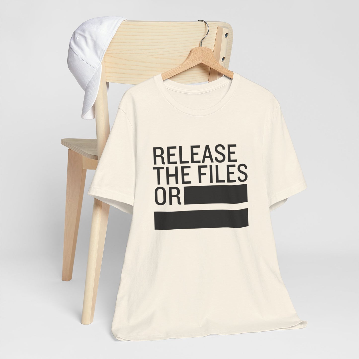 Release the Files or REDACTED — Political Parody T‑Shirt