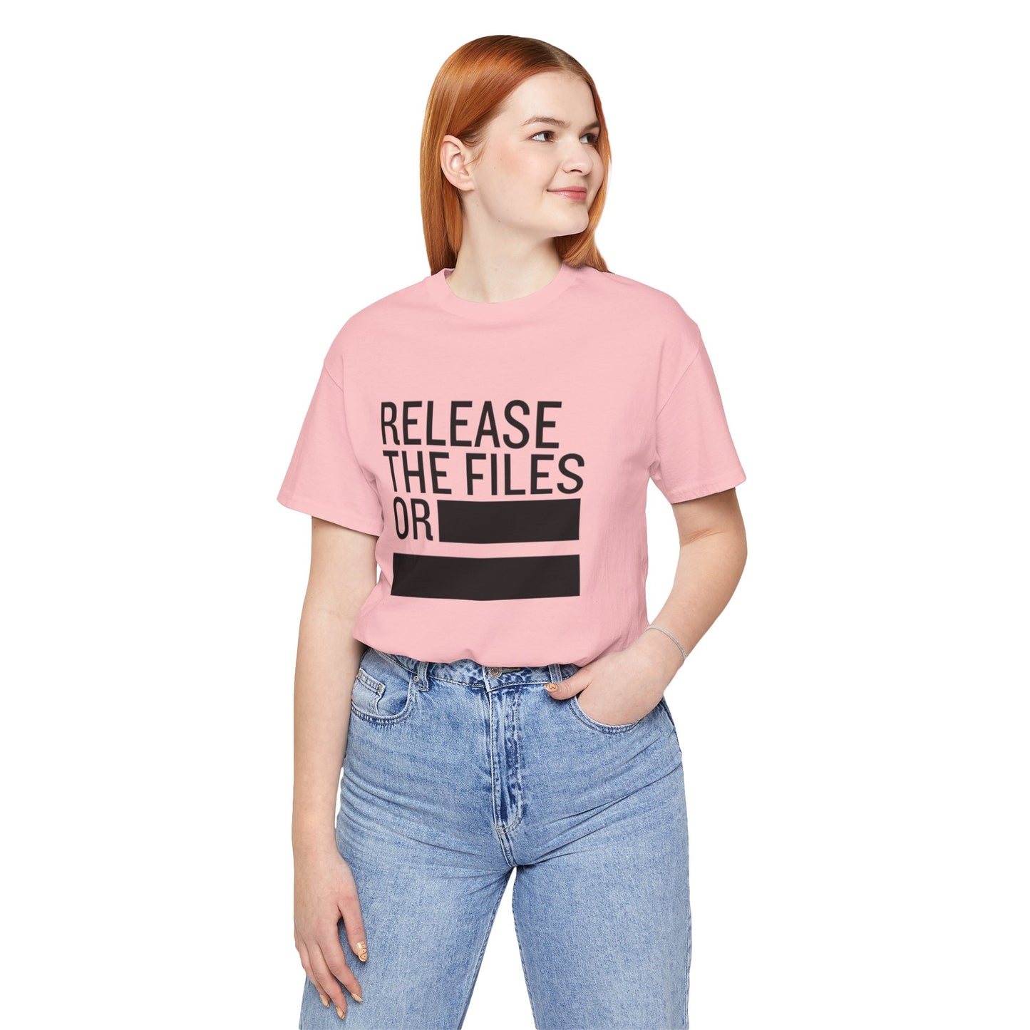 Release the Files or REDACTED — Political Parody T‑Shirt
