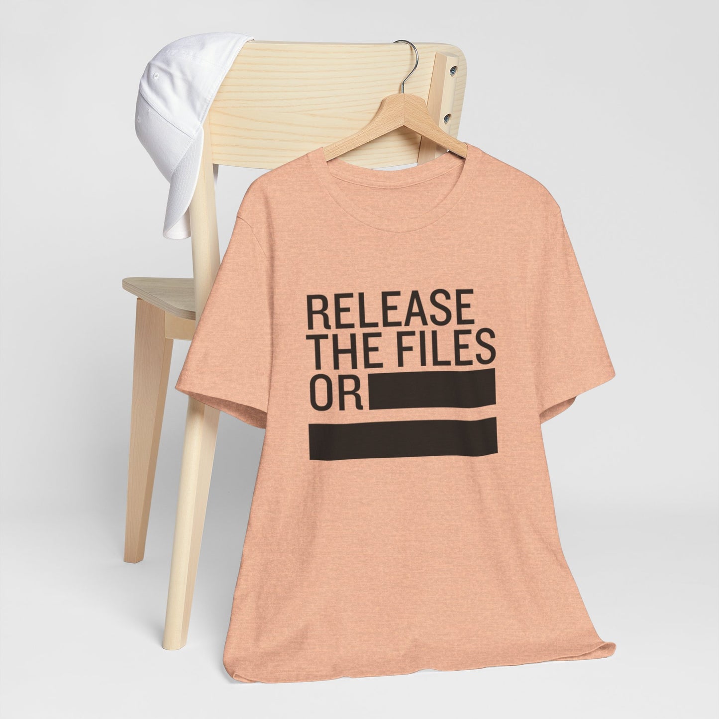 Release the Files or REDACTED — Political Parody T‑Shirt