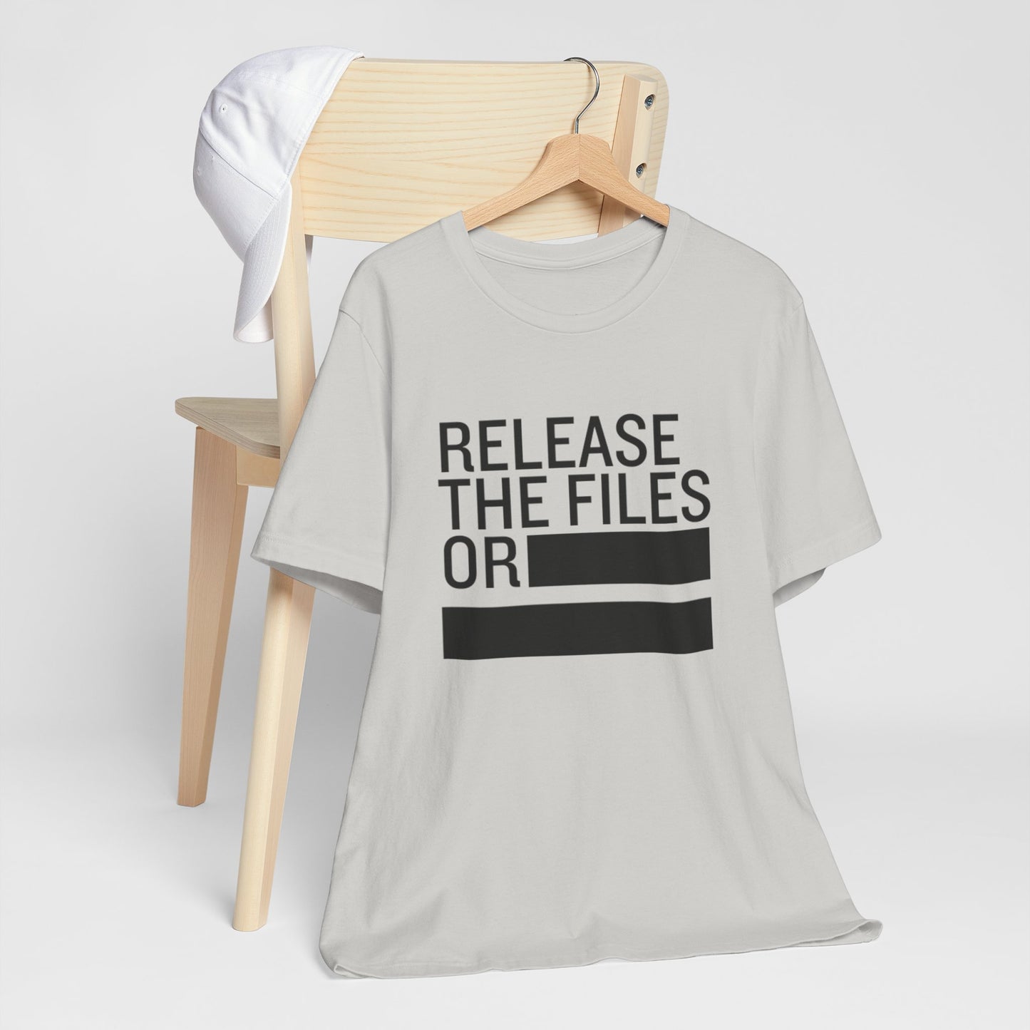 Release the Files or REDACTED — Political Parody T‑Shirt
