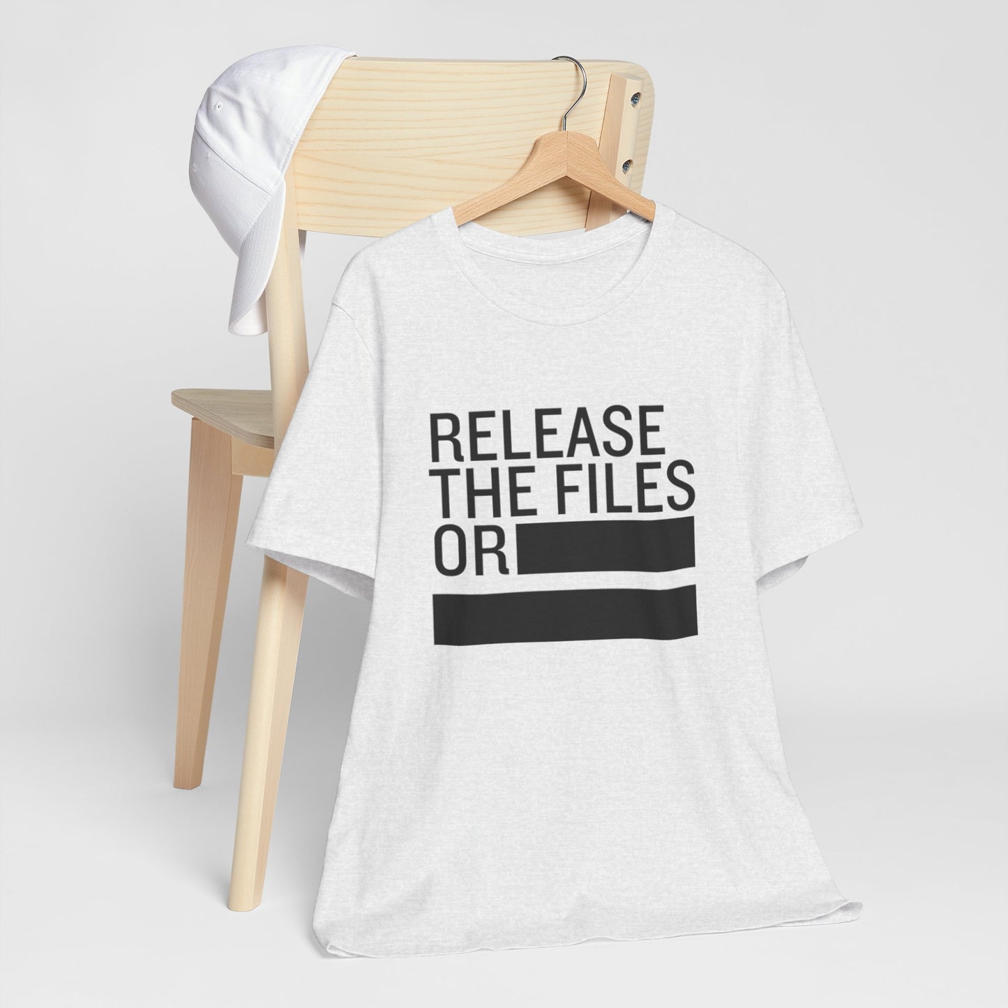 Release the Files or REDACTED — Political Parody T‑Shirt