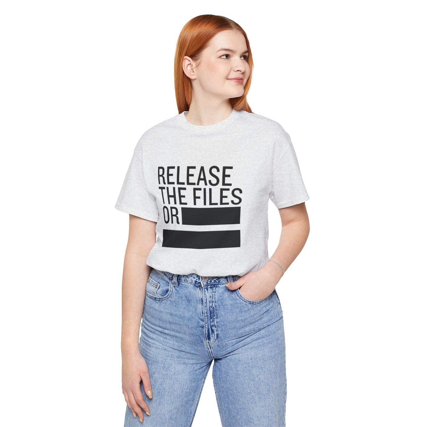 Release the Files or REDACTED — Political Parody T‑Shirt