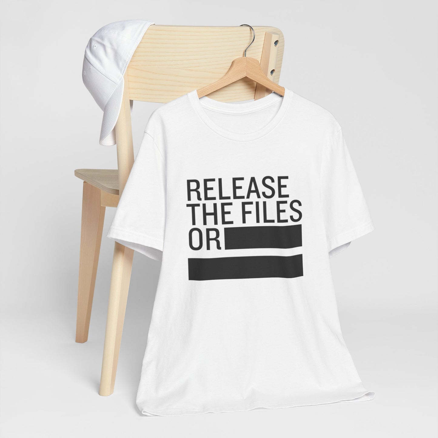 Release the Files or REDACTED — Political Parody T‑Shirt