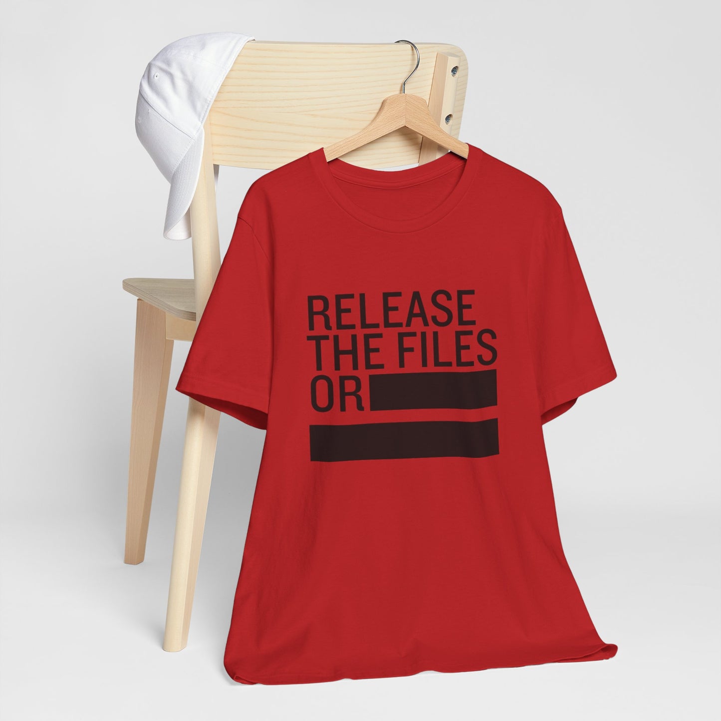 Release the Files or REDACTED — Political Parody T‑Shirt