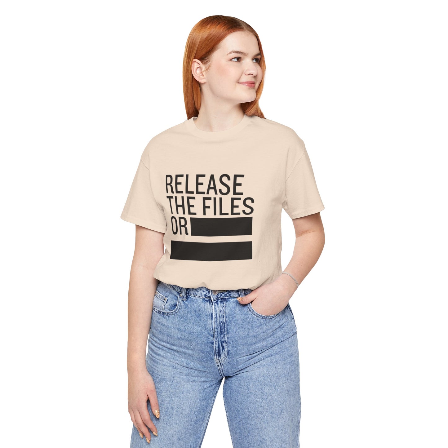Release the Files or REDACTED — Political Parody T‑Shirt