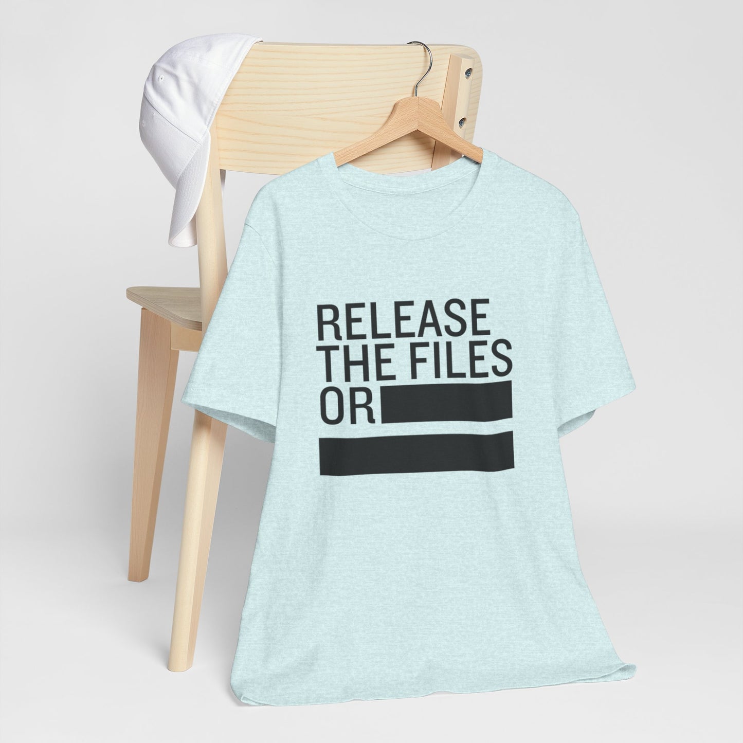 Release the Files or REDACTED — Political Parody T‑Shirt