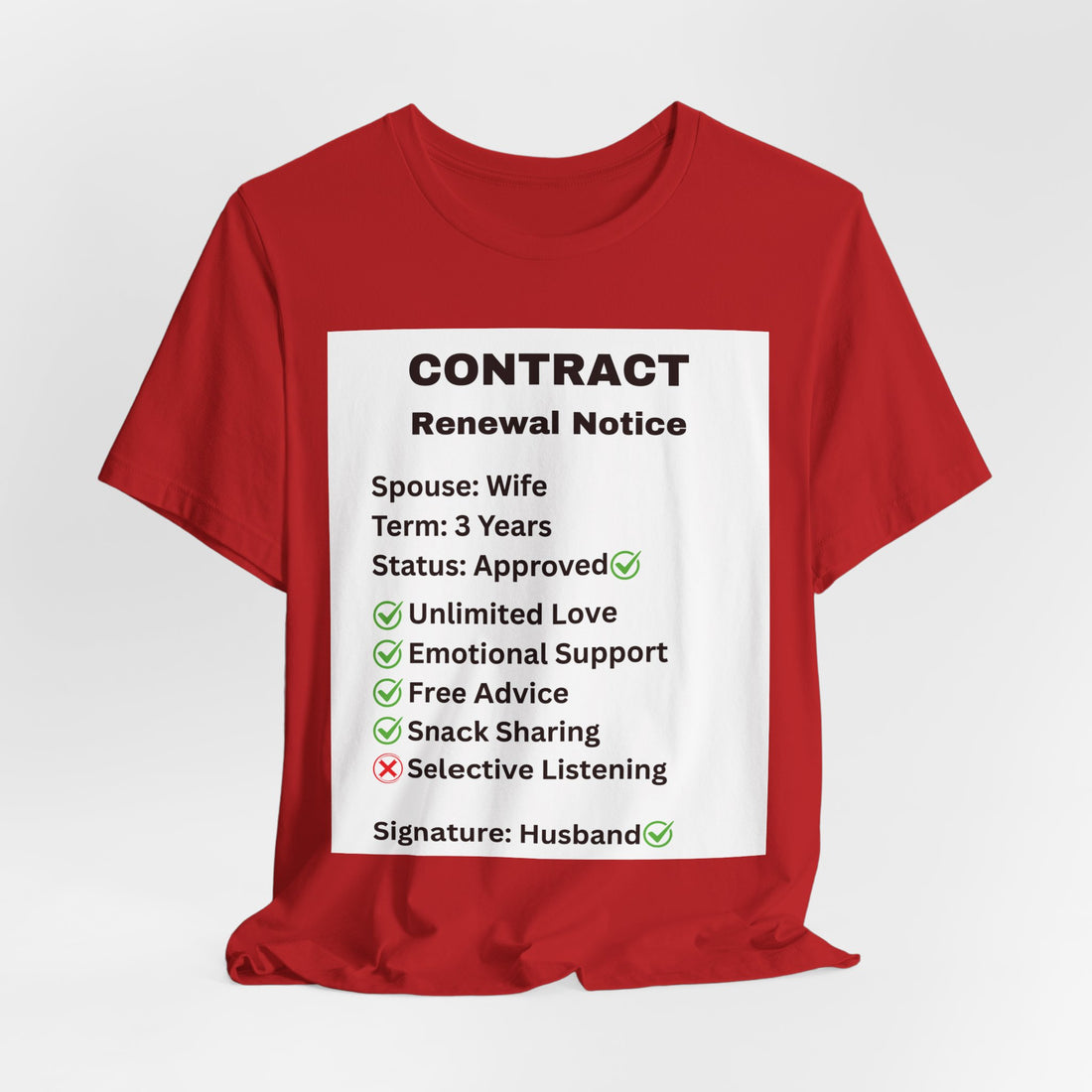 Husband Contract Renewal TShirt