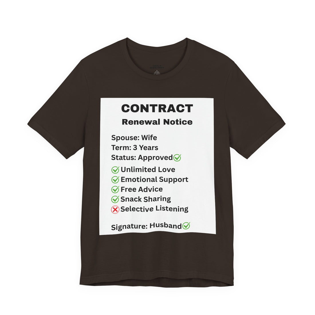 Husband Contract Renewal TShirt