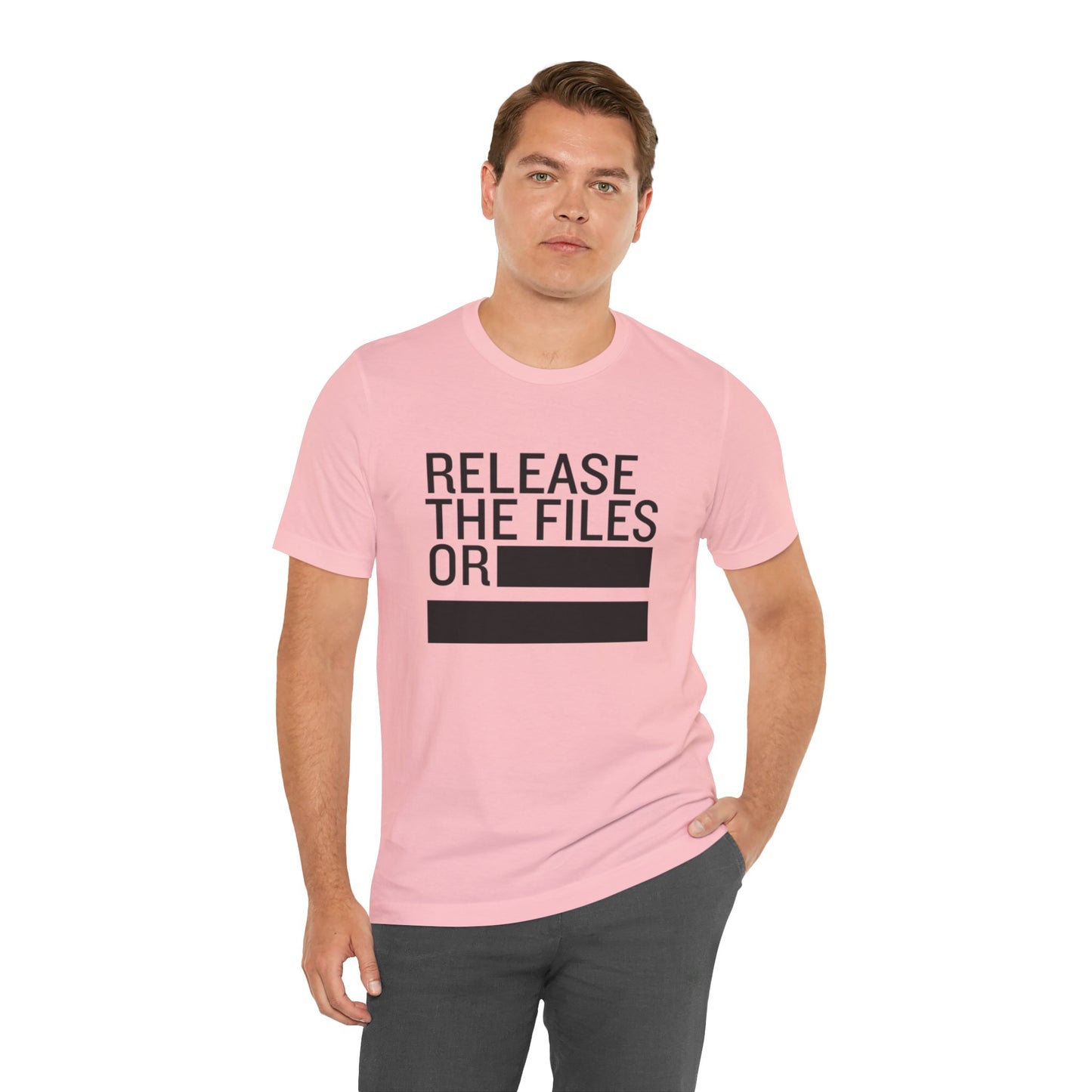 Release the Files or REDACTED — Political Parody T‑Shirt