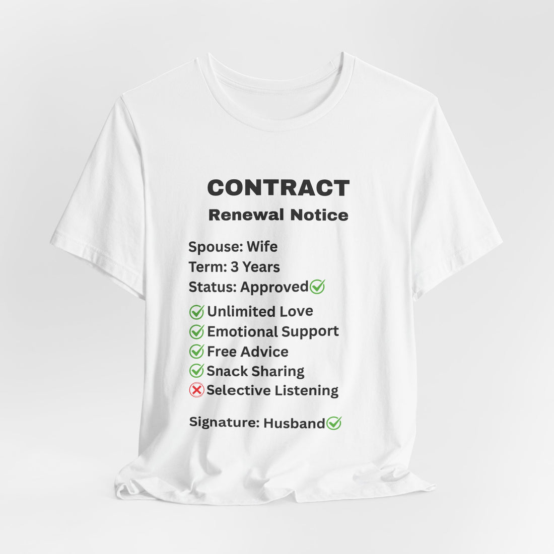 Husband Contract Renewal TShirt